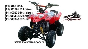 quadriciclo 110cc automatico vermelho perfil - www.atvextreme.com.br