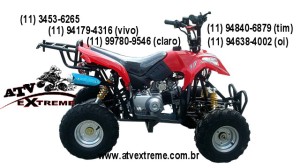 quadriciclo 110cc automatico vermelho - www.atvextreme.com.br