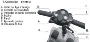 quadriciclo scooter mobility bronze detalhe - cadeira de rodas eletrica motorizada - www.cadeirasmotorizadas.com
